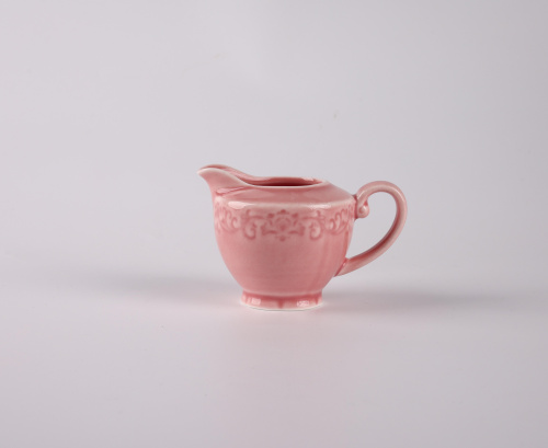 Молочник розовый Camelia, глянцевая, 7.5х10х6 см, 100 мл, фарфор (JET, арт. HS236304)