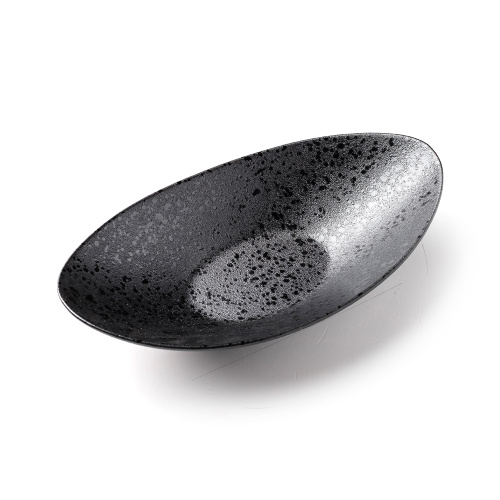 Салатник овальный черный, матовый, 31,2 х 8 см, фарфор, 700 мл (JET, арт. A23549W521)