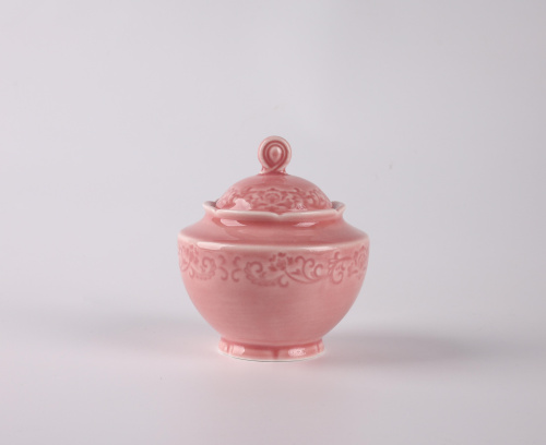 Сахарница розовая Camelia, глянцевая, 7х9.5х7.5 см, 220 мл, фарфор (JET, арт. HS236308)