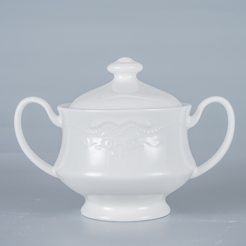 Сахарница белая, Elsa, глянцевая, 14,9 х 9,6 х 7,9 см, 250 мл, фарфор (JET, арт. C3600125)