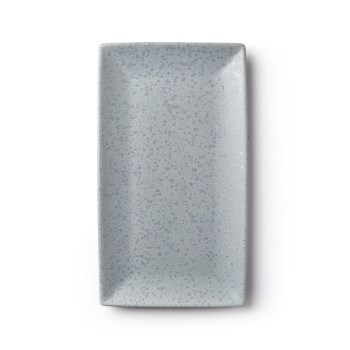 Блюдо прямоугольное серое, матовое, 34,5 х 19,5 х 2,5 см, фарфор (JET, арт. A21527W1101)