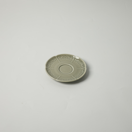 Блюдце зеленое Camelia, глянцевая, 15.2х2 см, фарфор (JET, арт. HS231655)