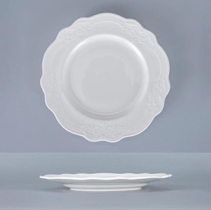 Тарелка белая, Elsa, глянцевая, 26,5 х 2,5 см, фарфор (JET, арт. C3600108)