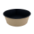Контейнер круглый OSQ ROUND BOWL 750 (BW), 128/150х60, Крафт / Черный (45/уп.) (270/кор.) JET