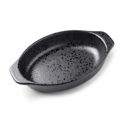 Форма для запекания с ушками черная, матовая, 25 х 15,3 х 4,6 см, фарфор, 600 мл (JET, арт. A26359W521)