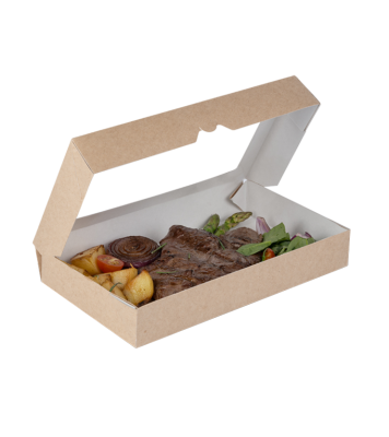 Контейнер OSQ TABOX PRO 1450 (K), 260x150x40, Крафт / Белый (25уп)(200кор) JET