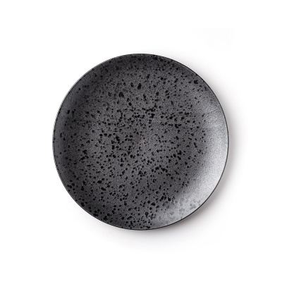 Тарелка черная, матовая, 22,5 х 2,5 см, фарфор (JET, арт. A0018W521)