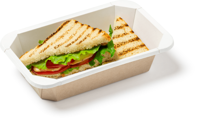 Контейнер OSQ OCTOBOX 400 (K), 161х126х45, Крафт / Белый (60/уп.) (660/кор.) JET