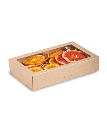 Контейнер OSQ TABOX PRO 1000 (K), 195х120х40, Крафт / Белый (25/уп.) (225/кор.) JET