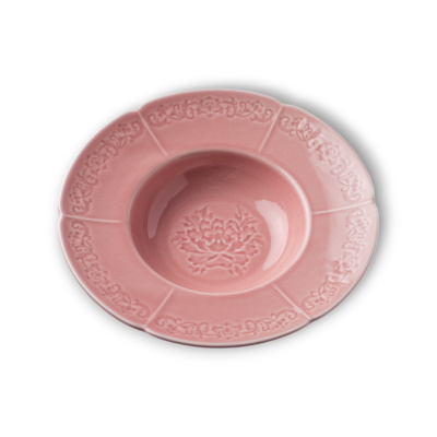 Тарелка глубокая розовая Camelia, глянцевая, 22х4.7 см, фарфор (JET, арт. HS231969)