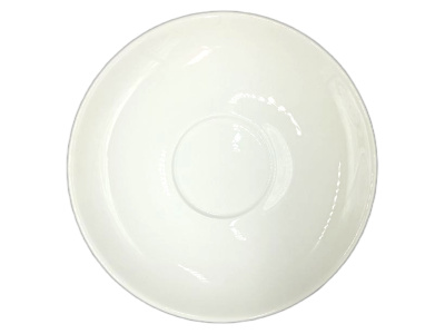 Блюдце белое, глянцевое, 16.4 см, фарфор (JET, арт. H4048)