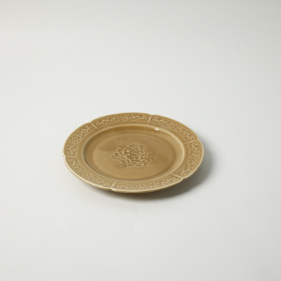 Тарелка плоская коричневая Camelia, глянцевая, 21.2х2 см, фарфор (JET, арт. HS231960)