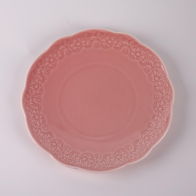 Тарелка розовая Camelia, глянцевая, 22х2.8 см, фарфор (JET, арт. HS236295)