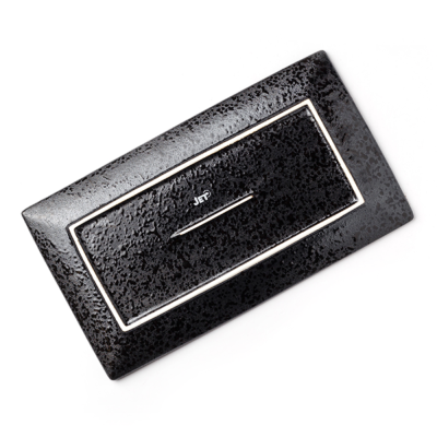 Блюдо прямоугольное черное, матовое, 34,5 х 19,5 х 2,5 см, фарфор (JET, арт. A21527W521)