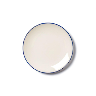 Тарелка белая с синей каймой, глянцевая, 19,5 х 2,8 см (JET, арт. H0144-N546) Тарелка белая с синей каймой, глянцевая, 19,5 х 2,8 см (JET, арт. H0144-N546)