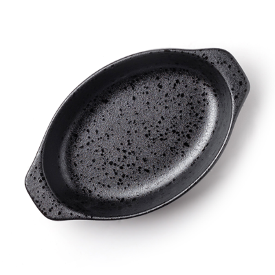 Форма для запекания с ушками черная, матовая, 25 х 15,3 х 4,6 см, фарфор, 600 мл (JET, арт. A26359W521)