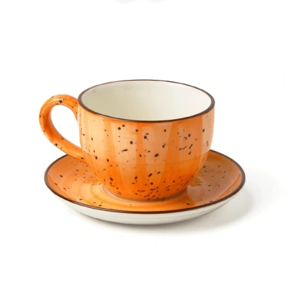 Чашка оранжевая, глянцевая, 80 мл, фарфор (JET, арт. H11772-N377)