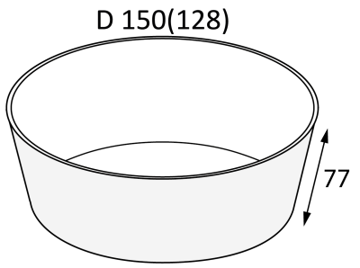 Контейнер круглый OSQ ROUND BOWL 1000 (K), 128/150х77, Крафт / Белый (45уп)(270кор) JET