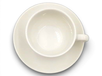 Блюдце белое, глянцевое, 16.4 см, фарфор (JET, арт. H4048)