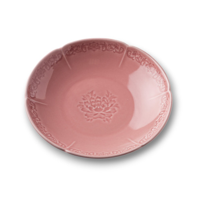 Тарелка глубокая розовая Camelia, глянцевая, 23.5х4.5 см, фарфор (JET, арт. HS236293)