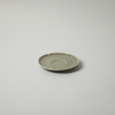 Блюдце зеленое Camelia, глянцевая, 15.2х2 см, фарфор (JET, арт. HS231655)