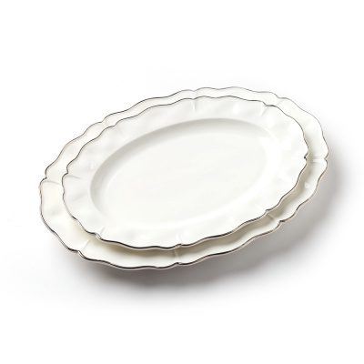 Блюдо овальное белое, глянцевое, 35,8, фарфор (JET, арт. DP2595S)