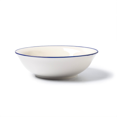 Салатник белый с синим кантом, глянцевый, 25 см (JET, арт. H4055-N546)