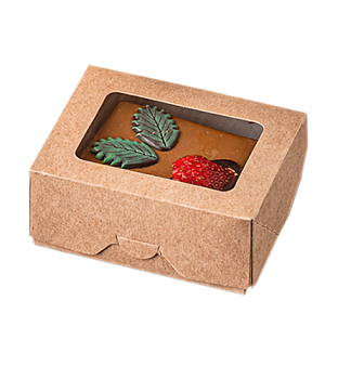 Контейнер OSQ TABOX PRO 300 (K), 100x80x40, Крафт / Белый (25уп)(450кор) JET