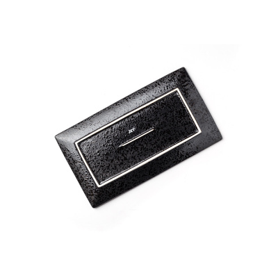 Блюдо прямоугольное черное, матовое, 34,5 х 19,5 х 2,5 см, фарфор (JET, арт. A21527W521)