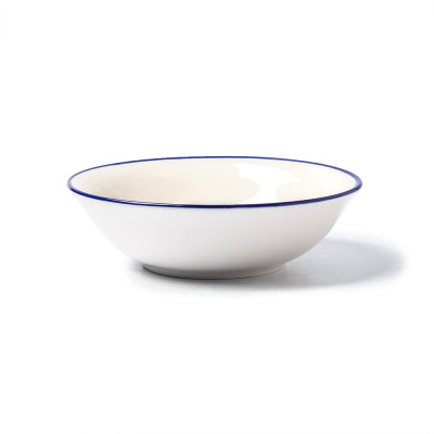 Салатник белый с синим кантом, глянцевый, 15 см (JET, арт. H0728-N546)