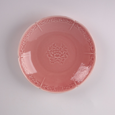 Тарелка глубокая розовая Camelia, глянцевая, 20х3.8 см, фарфор (JET, арт. HS236291)