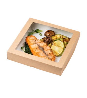 Контейнер OSQ TABOX PRO 1500 (K), 200х200х45, Крафт / Белый (25/уп.) (225/кор.) JET