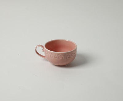 Чашка розовая Camelia, глянцевая, 6.2х9х4.5 см, 90 мл, фарфор (JET, арт. HS236299)