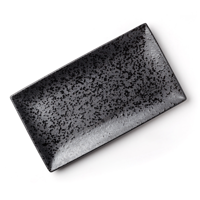 Блюдо прямоугольное черное, матовое, 27,3 х 16,5 х 2,3 см, фарфор (JET, арт. A21263W521)