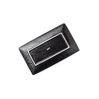 Блюдо прямоугольное черное, матовое, 27,3 х 16,5 х 2,3 см, фарфор (JET, арт. A21263W521)