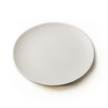 Тарелка белая, матовая, 33 х 3,4 см, фарфор (JET, арт. A0021W1274)