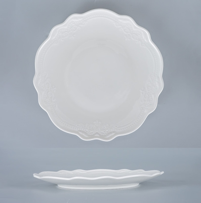 Тарелка белая, Elsa, глянцевая, 21 х 2 см, фарфор (JET, арт. C3600112)