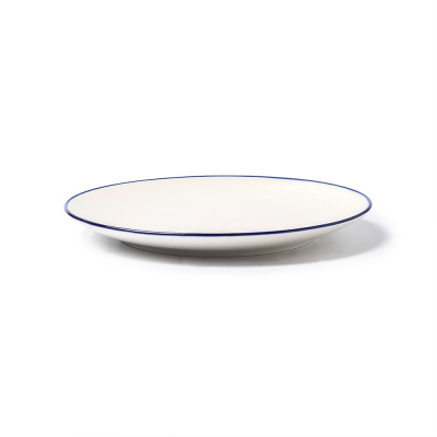 Тарелка белая с синей каймой, глянцевая, 19,5 х 2,8 см (JET, арт. H0144-N546) Тарелка белая с синей каймой, глянцевая, 19,5 х 2,8 см (JET, арт. H0144-N546)