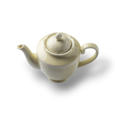 Чайник с крышкой молочный Camelia, глянцевая, 15х20х12 см, 600 мл, фарфор (JET, арт. HS236315)