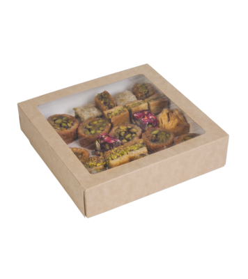 Контейнер OSQ TABOX PRO 1555 (K), 200x200x55,  Крафт / Белый (25уп)(175кор) JET