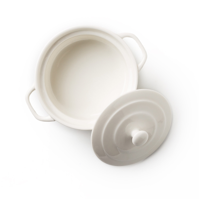 Миска с крышкой белая, глянцевая, 14 х 11 х 5,5 см (JET, арт. H11485)