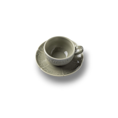 Блюдце зеленое Camelia, глянцевая, 15.2х2 см, фарфор (JET, арт. HS231655)