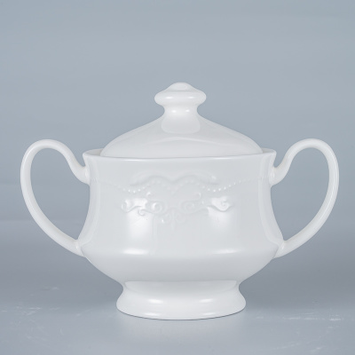 Сахарница белая, Elsa, глянцевая, 14,9 х 9,6 х 7,9 см, 250 мл, фарфор (JET, арт. C3600125)