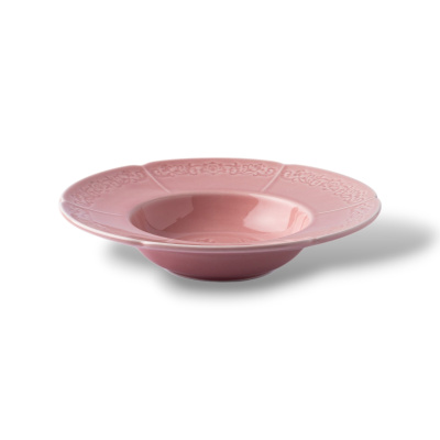 Тарелка глубокая розовая Camelia, глянцевая, 22х4.7 см, фарфор (JET, арт. HS231969)