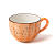 Чашка оранжевая, глянцевая, 80 мл, фарфор (JET, арт. H11772-N377)