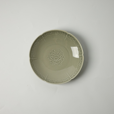 Тарелка глубокая зеленая Camelia, глянцевая, 20х3.8 см, фарфор (JET, арт. HS231651)