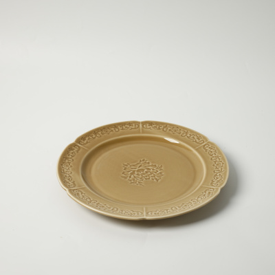 Тарелка плоская коричневая Camelia, глянцевая, 26х2.2 см, фарфор (JET, арт. HS231961)