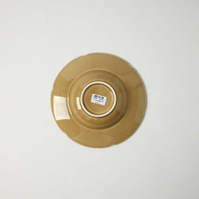 Тарелка глубокая коричневая Camelia, глянцевая, 22х4.7 см, фарфор (JET, арт. HS231962)