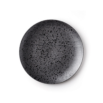 Тарелка черная, матовая, 17,5 х 2 см, фарфор (JET, арт. A0016W521)