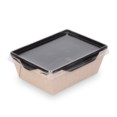 Крышка для контейнера OSQ OPSALAD 400/450, плоская 155х110х13,5 пластик проз. (50/уп.)(800/кор.) JET